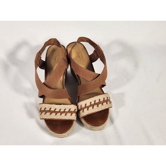 Bass & Co Womens Espadrille Sandal Wedge Platform Boho Western 10M - Picture 4 of 10